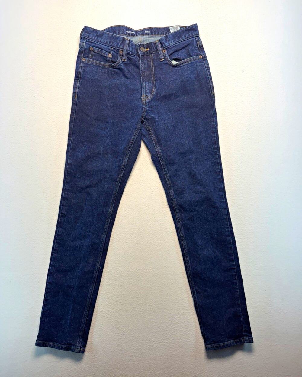 Old Navy Jeans Men Skinny Fit Built-In Flex Stretch Dark Wash Denim 31X32 preppy